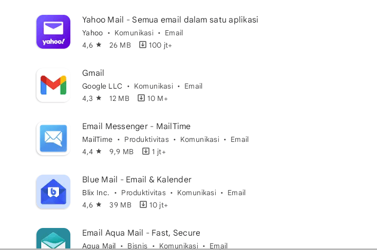 10 Rekomendasi Aplikasi Untuk Membuka Email Terbaik