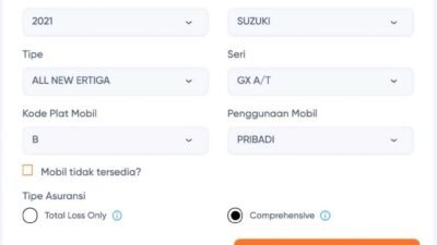 Simulasi Perhitungan Premi Asuransi Mobil - All Risk dan TLO